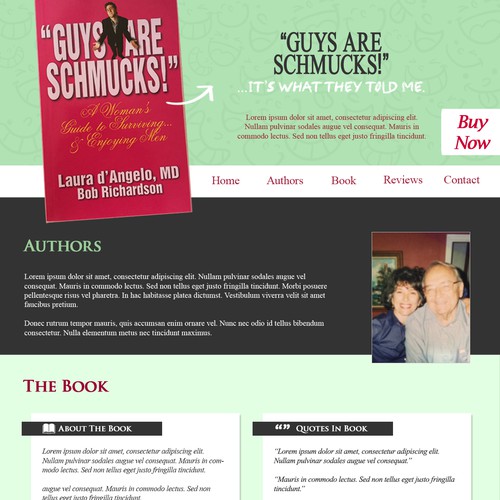 'Guys Are Schmucks' Book Website design