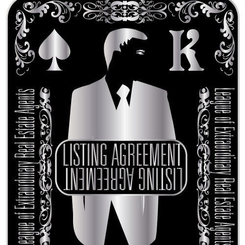 Create a business card that looks like a king/queen of spades for mysterious group