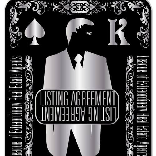 Create a business card that looks like a king/queen of spades for mysterious group
