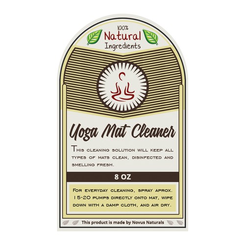 Design a Unique but Simple Label for my Yoga Mat Cleaner