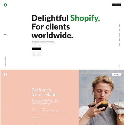 Digital agency website redesign