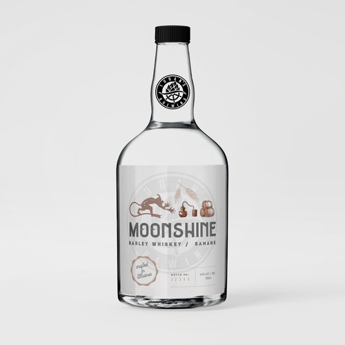 Label for Moonshine bottle