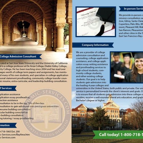 Brochure Design Needed for College Consultant