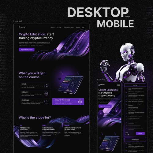 A High-Performance Website Crafted for the Crypto Learning Industry.