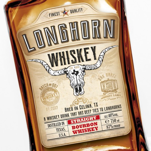 Whiskey Brand Logo and Bottle Design