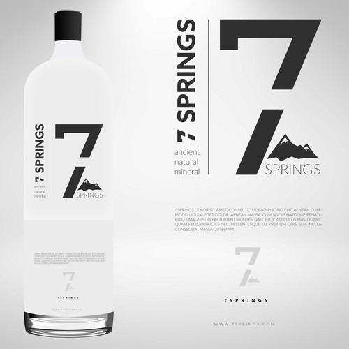 Glass water bottle design