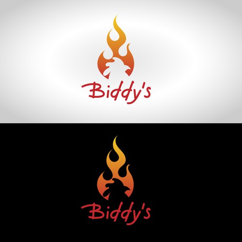 Logo for hot chicken wings restaurant