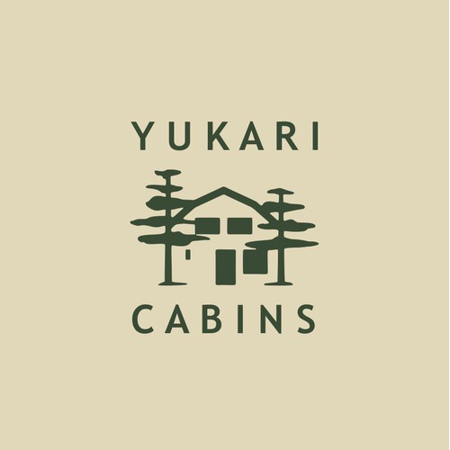 Logo concept for forest cabin rentals