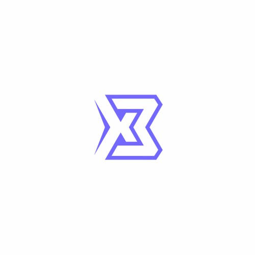 b logo abstract technology blockchain