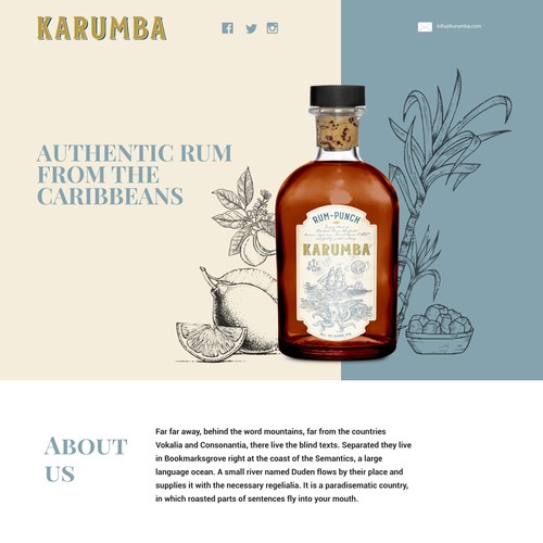 Landing Page Design for Luxury Gin