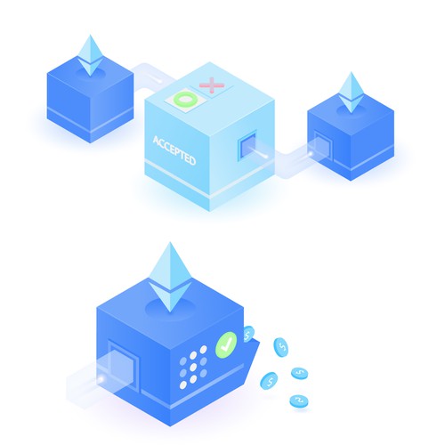 Illustrations for the blockchain app
