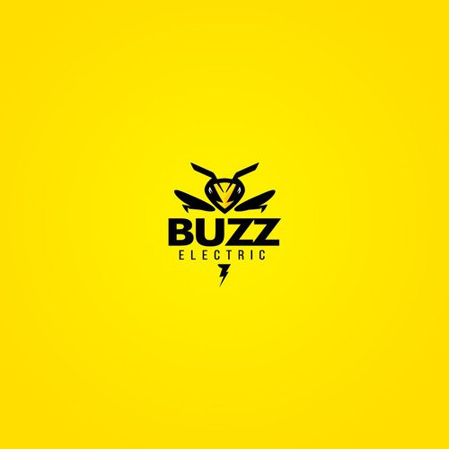 Create a logo for Buzz Electric with a bee and a lightning bolt!