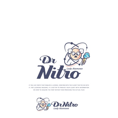 mascot logo concept for Dr Nitro