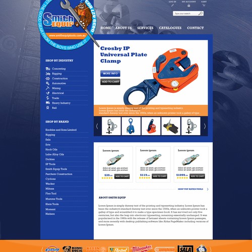 Create the next website design for Smith Equip