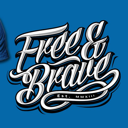 Trendy t-shirt design needed for Free & Brave