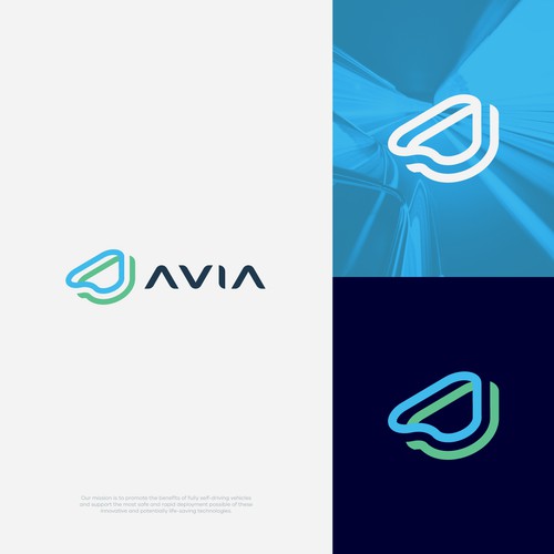 Futuristic logo for Autonomous Vehicle Industry Association