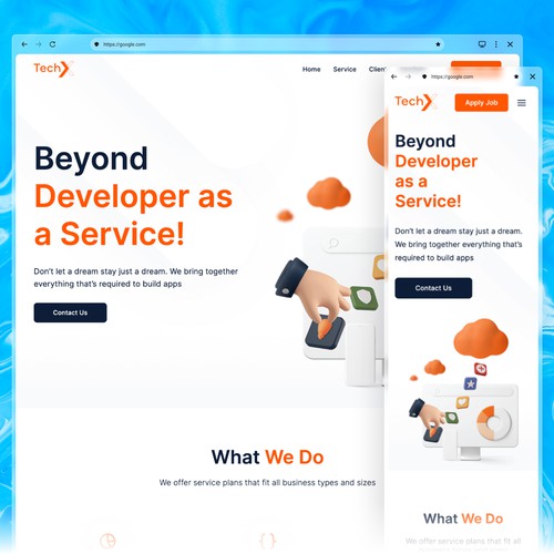 Web Design - Landing Page for Tech Company