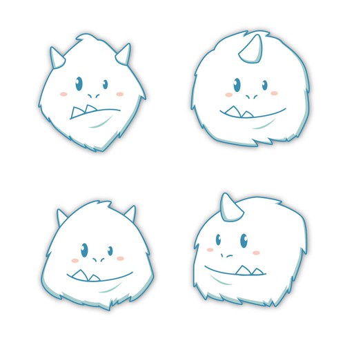 Yeti Faces Mascot Design