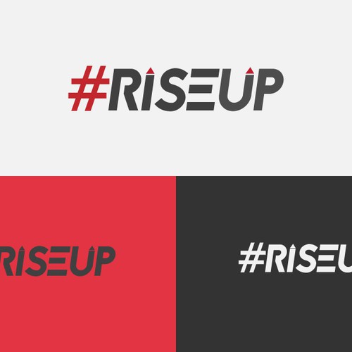 Create an inspirational and clever logo for #RiseUp