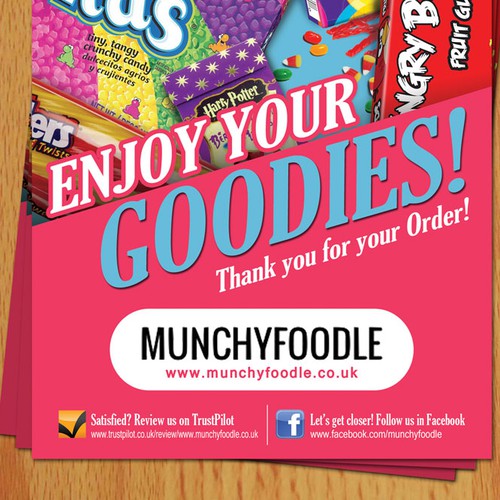 Create the next postcard or flyer for MunchyFoodle.co.uk