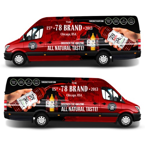 eye-catching Van wrap design