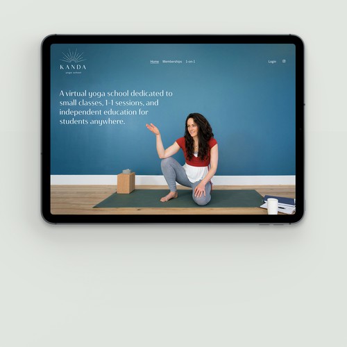 Art-direction and website for a virtual yoga school with Member Areas integrated. San Francisco, California