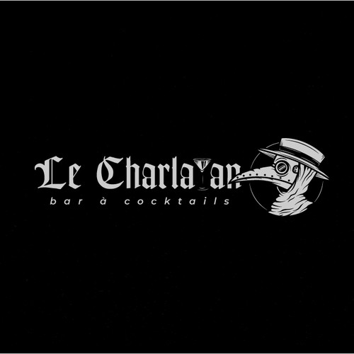 Edgy logo for a cocktail bar.