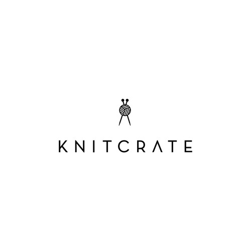Minimal logo for worldwide knitting subscription service