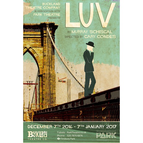 An outstanding Theatrical Poster for the Play 'Luv' by Murray Schisgal