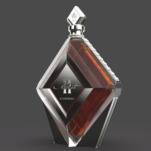 Bottle design for a luxury cognac Albert II