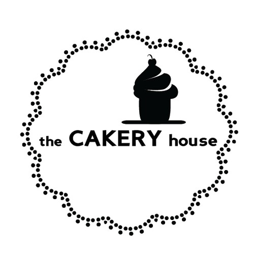 I want a Logo for a small cakery company called "THE CAKERY HOUSE"