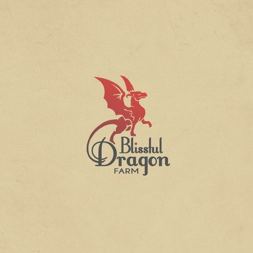 Blissful Dragon logo design concept