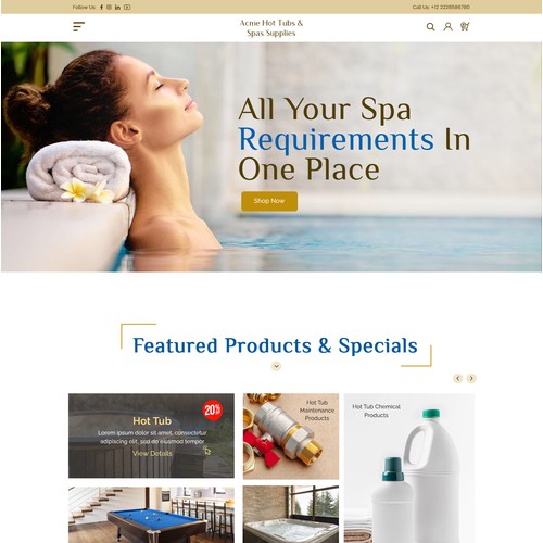 Spa, Hot Tub and accessories website