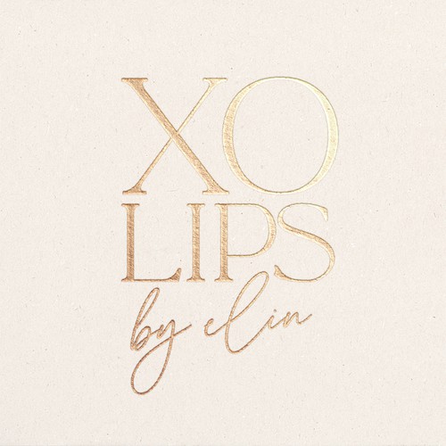 Elegant, luxury feel logo for XO LIPS by Elin