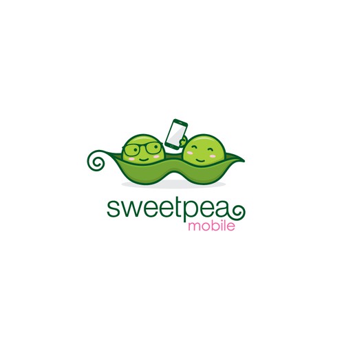 sweetpea mobile logo design