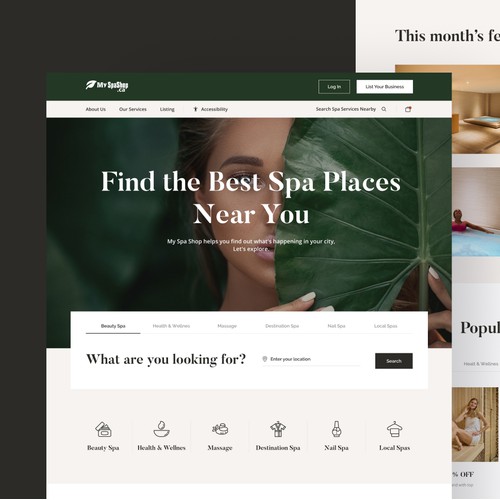 MySpaShop Website Design