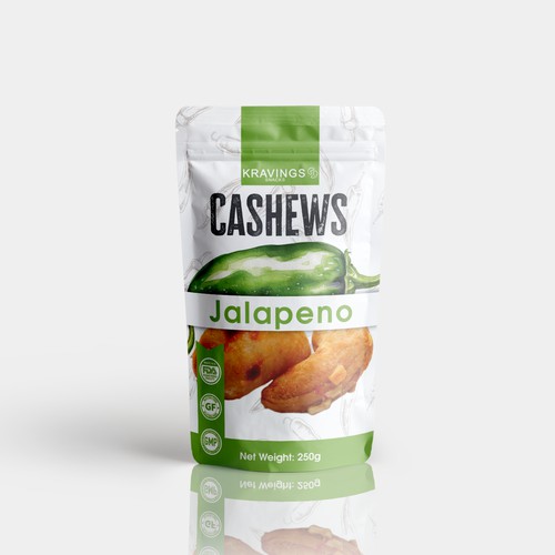 Cashew Jalapeno Pouch Packaging Design