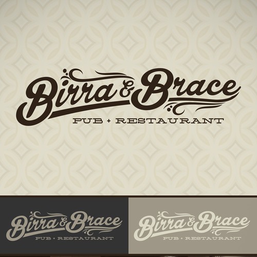 Create a Logo for a new pub+meet restaurant in Italy