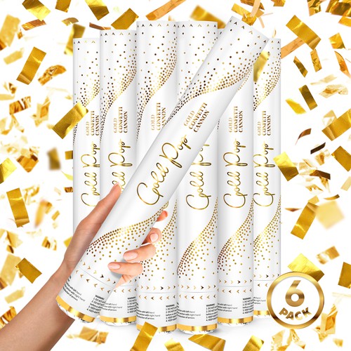 Packaging design for confetti cannons