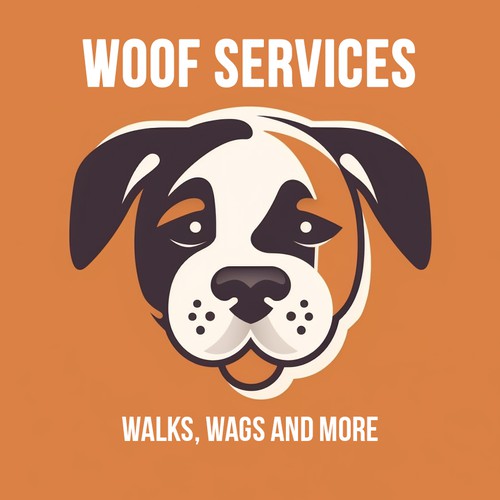 Dog walking service logo 