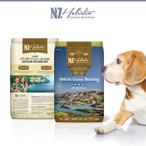 Packaging design for NZ Holistic Canine Nutrition