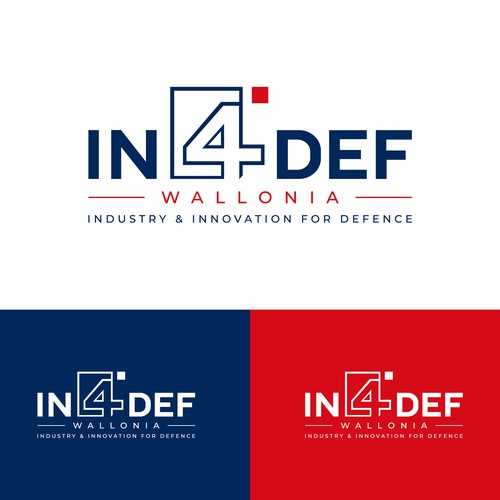 IN4DEF Wallonia - Modern Defense & Industry Logo Design
