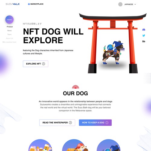Website design for Move-to-earn gamefi
