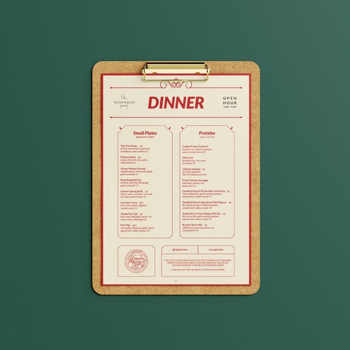 Semi Vintage Menu Design