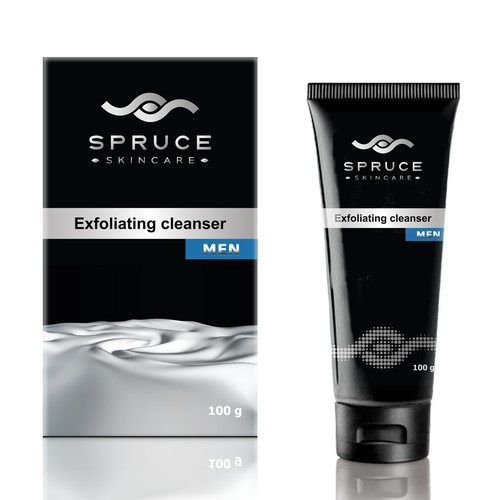 Product packaging for men's skincare products