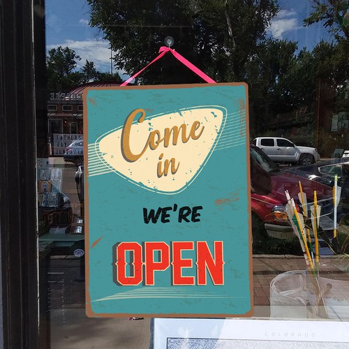 Design Vintage Open/Closed Business Sign
