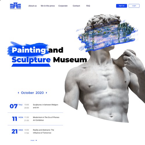 Website Design for Painting and Sculpture Museum