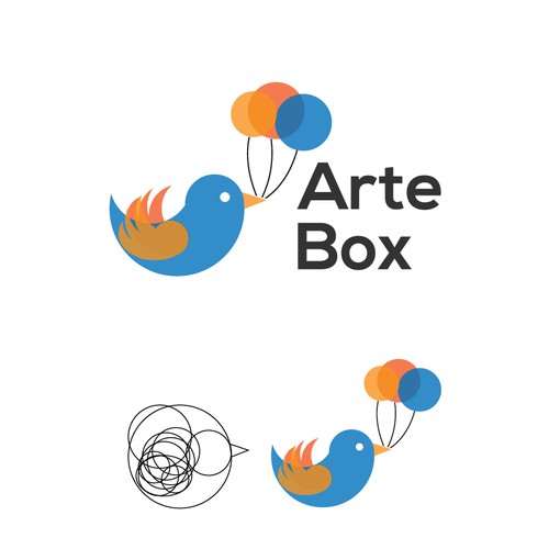 Create a high-end, earthy, eye capturing logo to represent art activities delivered to kids