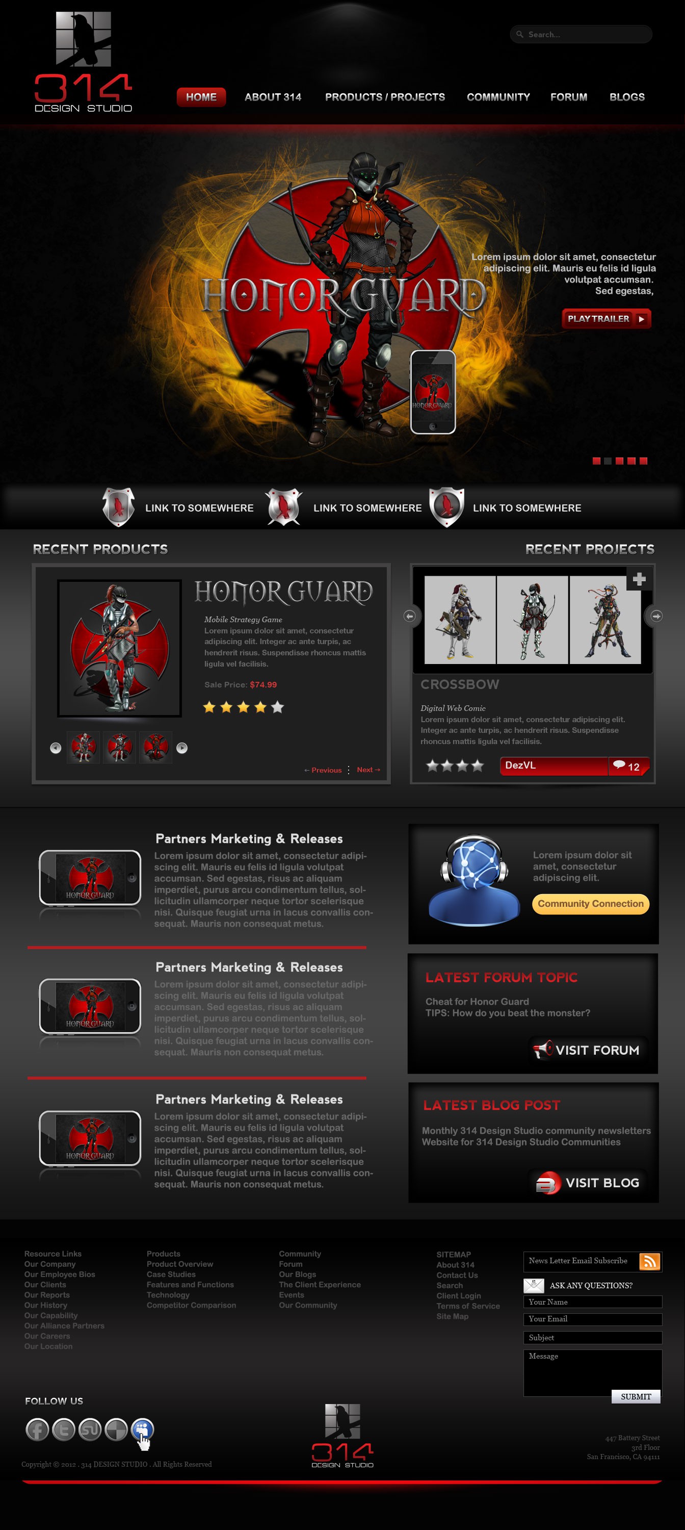 Create the next website design for 314 Design Studio