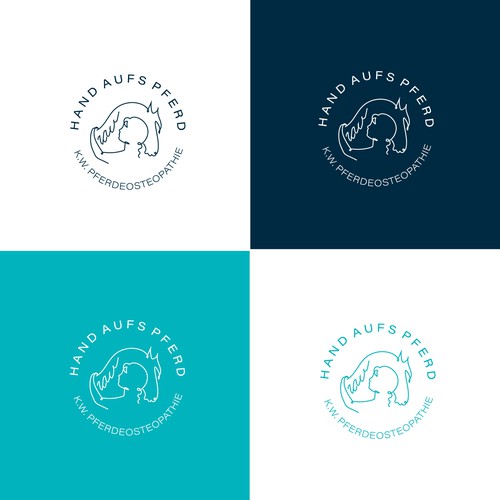 Horses care logo concept.